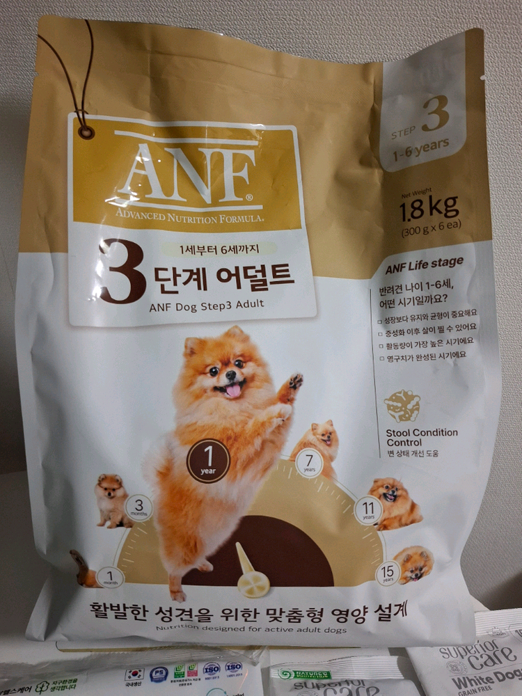 [새상품/일괄] 강아지 용품 모음(ANF 사료 1.8kg + 틱클링펫 종합영양제 + 간식/샘플) 이미지