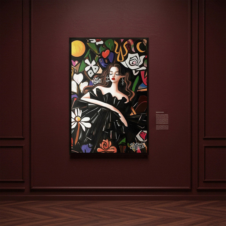 사랑의기억 영원의 정원에서 그림 액자 팝아트 인테리어소품 유화그림 인물화 여성액자 모던아트 대형 거실인테리어 이미지
