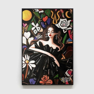 사랑의기억 영원의 정원에서 그림 액자 팝아트 인테리어소품 유화그림 인물화 여성액자 모던아트 대형 거실인테리어 이미지