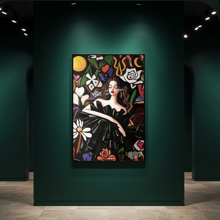 사랑의기억 영원의 정원에서 그림 액자 팝아트 인테리어소품 유화그림 인물화 여성액자 모던아트 대형 거실인테리어 이미지