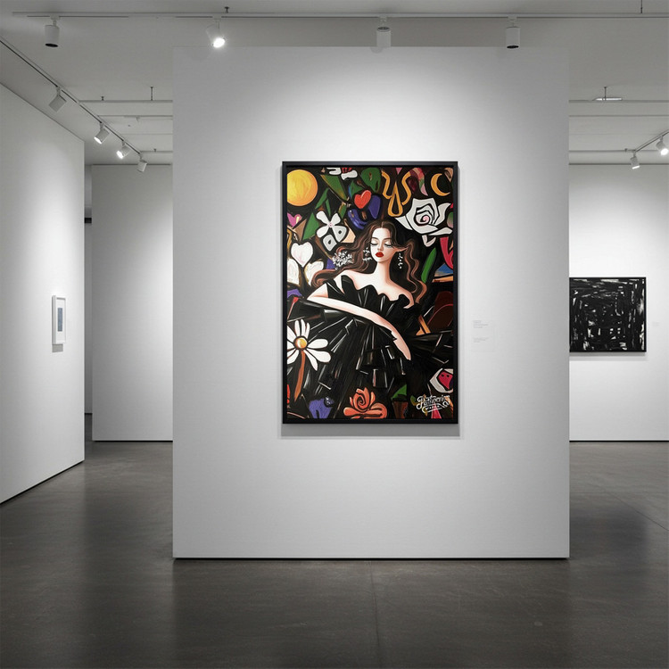 사랑의기억 영원의 정원에서 그림 액자 팝아트 인테리어소품 유화그림 인물화 여성액자 모던아트 대형 거실인테리어 이미지