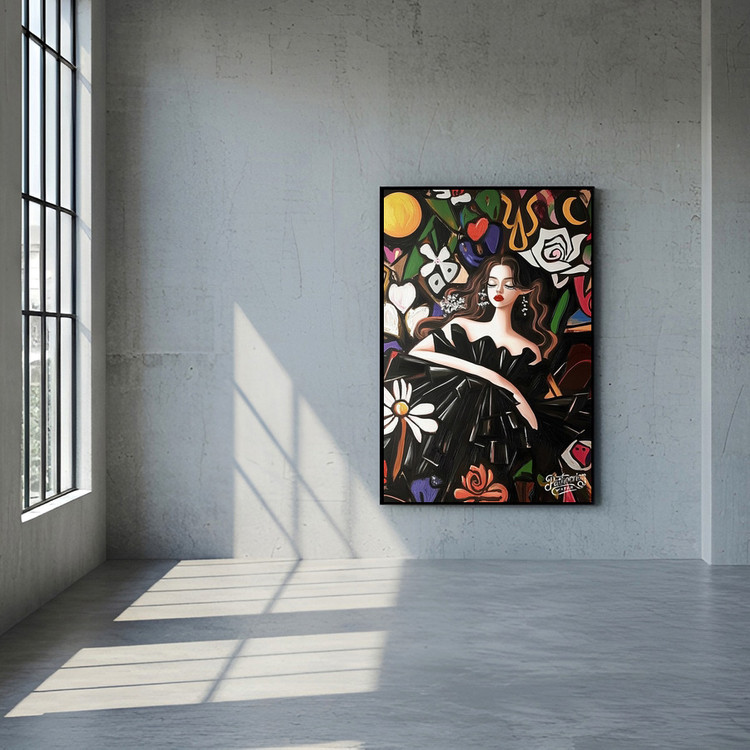 사랑의기억 영원의 정원에서 그림 액자 팝아트 인테리어소품 유화그림 인물화 여성액자 모던아트 대형 거실인테리어 이미지