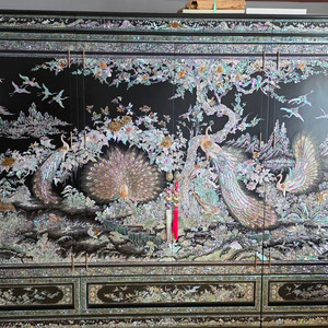 [초희귀/순금 30돈 세공] 24K 112.5g 보증서 포함 명품 나전칠기 자개농 세트 이미지