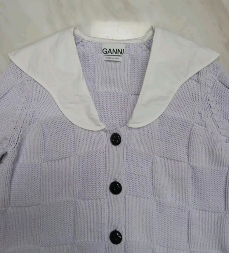 이태리 정품 여성용 GANNI 가니 니트 자켓 가디건 XS 루이비통 프라다 구찌 디올 펜디 샤넬 한섬 타임 시스템 이미지