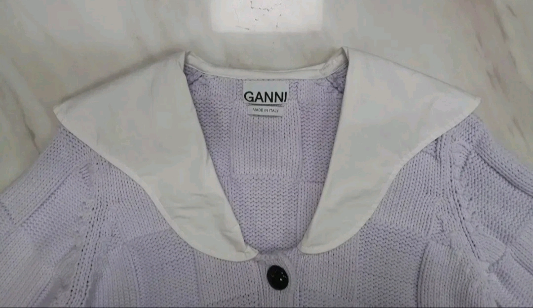 이태리 정품 여성용 GANNI 가니 니트 자켓 가디건 XS 루이비통 프라다 구찌 디올 펜디 샤넬 한섬 타임 시스템 이미지
