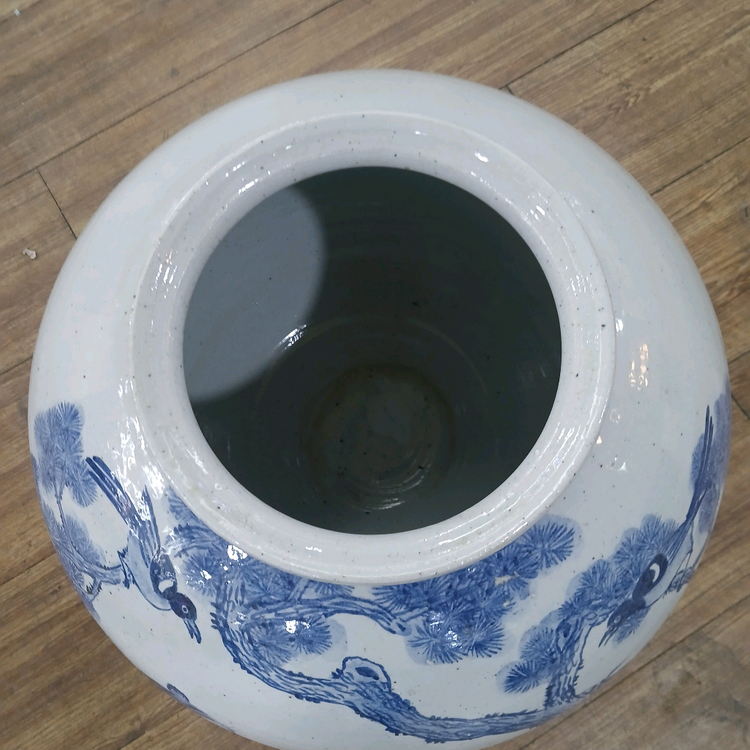 청화백자 대형달항아리 이미지