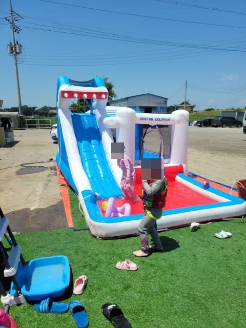 인텍스 XTR 26356KR 5.94M 풀셋 + 인조 잔디바닥 + 에어바운스 팜 이미지