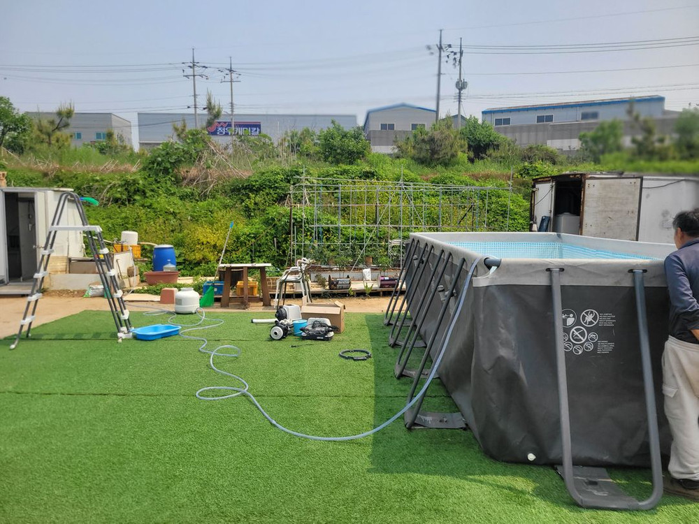 인텍스 XTR 26356KR 5.94M 풀셋 + 인조 잔디바닥 + 에어바운스 팜 이미지