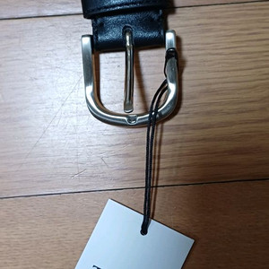 새상품 타임(TIME) 정품 천연가죽 슬림 벨트 (블랙) 이미지