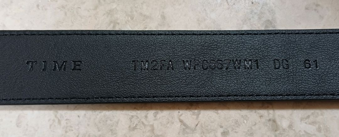 새상품 타임(TIME) 정품 천연가죽 슬림 벨트 (블랙) 이미지