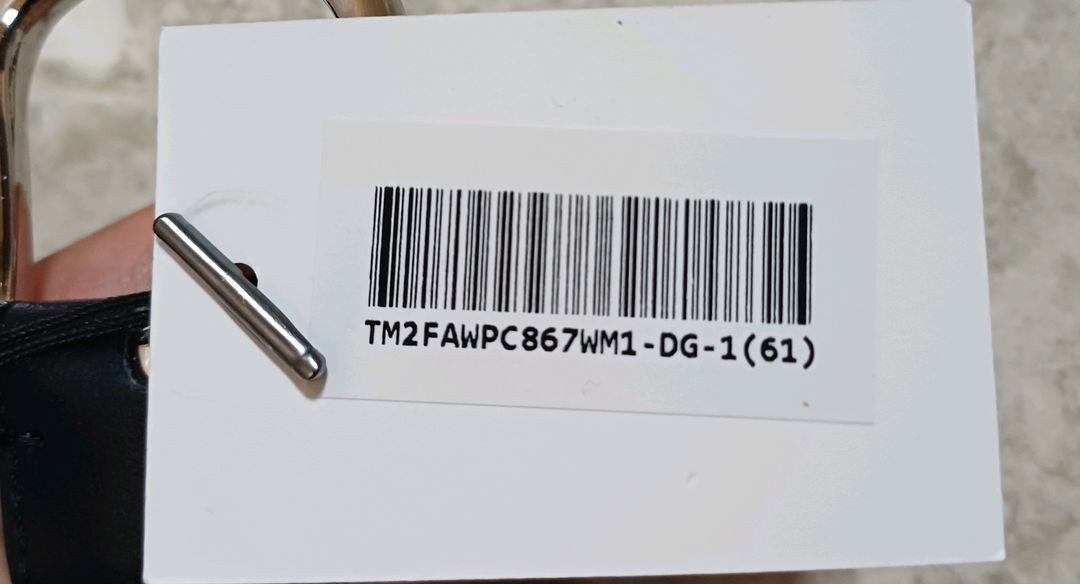 새상품 타임(TIME) 정품 천연가죽 슬림 벨트 (블랙) 이미지