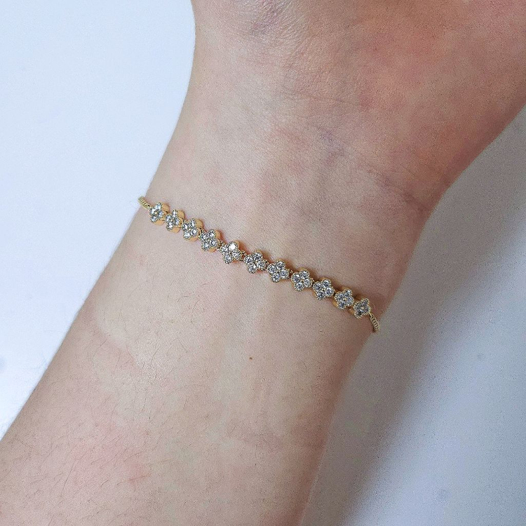 착샷O,새상품,선물박스포장]행운을갖다주는 클로버 스와로브스키스톤 골드 팔찌/목걸이 귀걸이 반지 진주 샤넬 구찌 디올 이미지