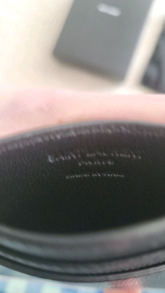 생로랑 그랑 드 뿌드르 엠보스드 레더 파리 카드 케이스 블랙 이미지