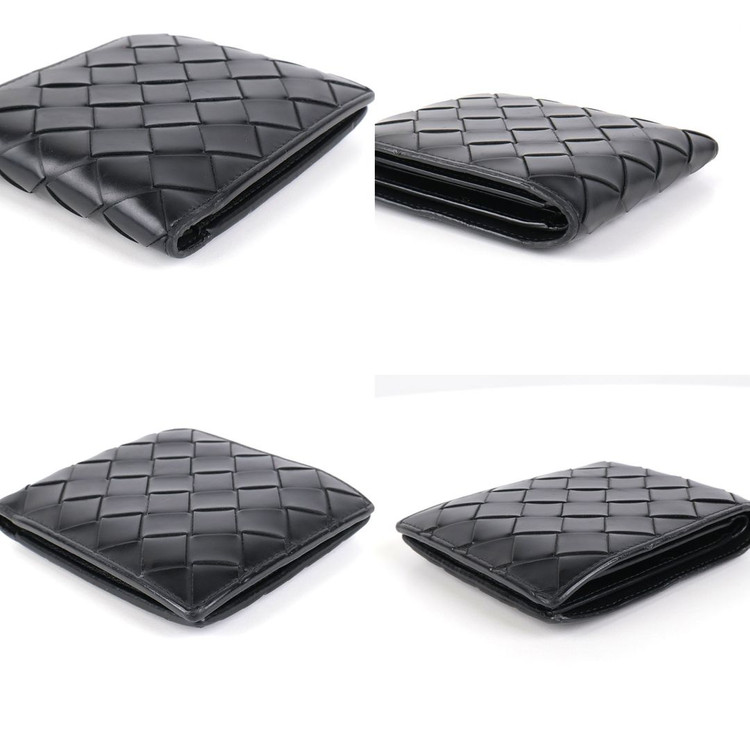 [중고명품다올] 보테가베네타 인트레치아토 남성 반지갑 블랙 592778 이미지