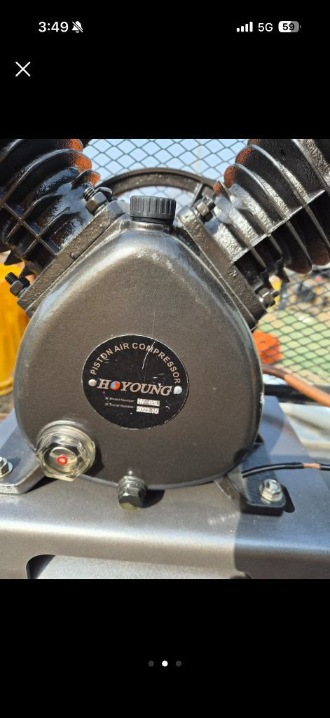 효성6.5마력 에어 콤프레샤 HV-65L (미사용 새 제품) 이미지