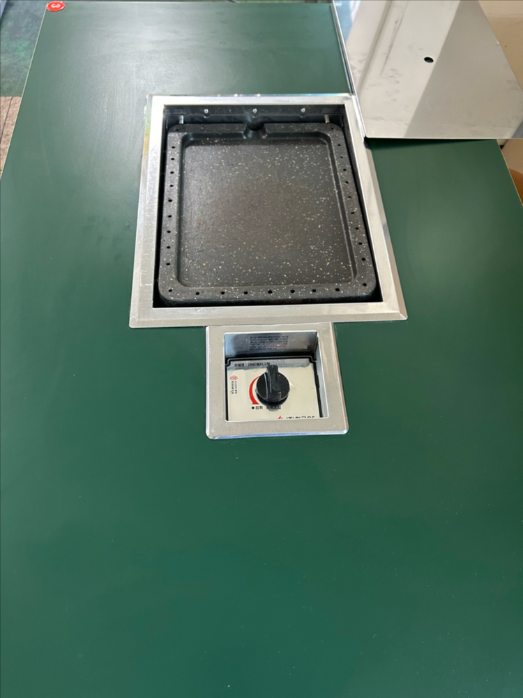 업소용 테이블형 로스타 식탁 의자 세트 사각로스타 매립형 HK-2006G 이미지