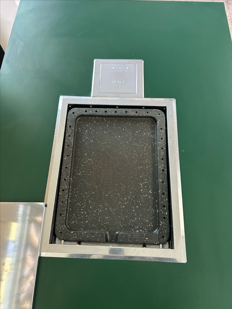 업소용 테이블형 로스타 식탁 의자 세트 사각로스타 매립형 HK-2006G 이미지