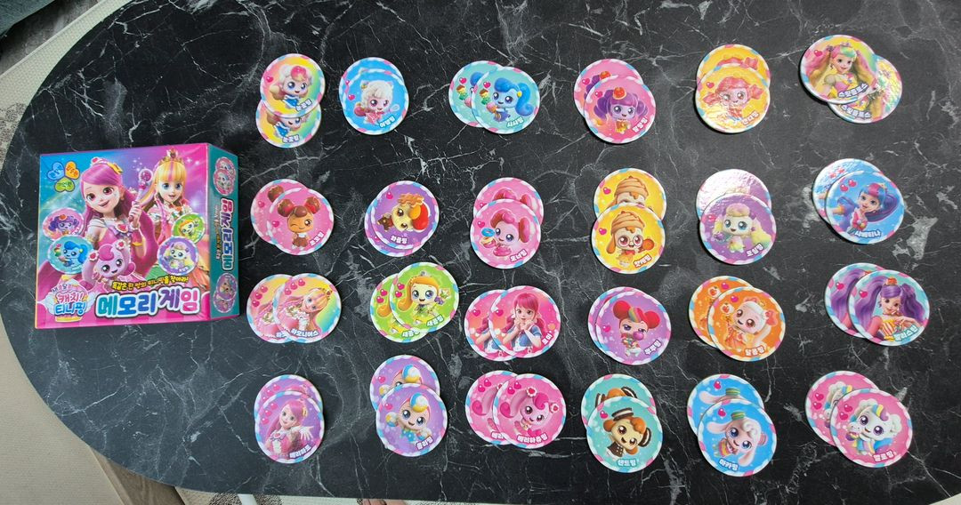 티니핑 메모리게임2개.옥토넛1개 ,브레드이발소1개 세게국기1개총 5종 이미지