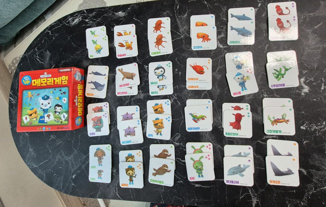 티니핑 메모리게임2개.옥토넛1개 ,브레드이발소1개 세게국기1개총 5종 이미지