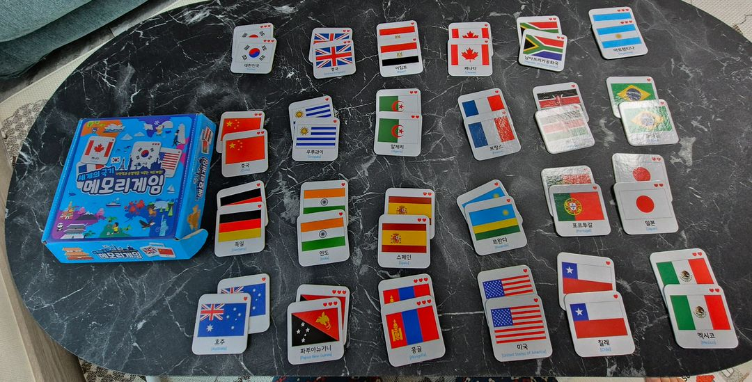 티니핑 메모리게임2개.옥토넛1개 ,브레드이발소1개 세게국기1개총 5종 이미지