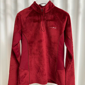 montbell 몽벨 여성용 후리스 등산 집업 탑 (레드) 이미지