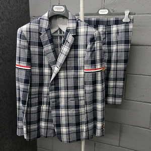 새상품 / 톰브라운 RWB 암밴드 체크 블레이저 수트 정장 셋업 이미지