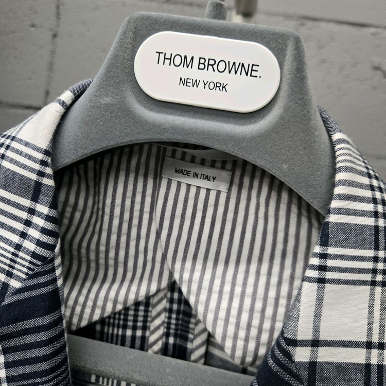 새상품 / 톰브라운 RWB 암밴드 체크 블레이저 수트 정장 셋업 이미지