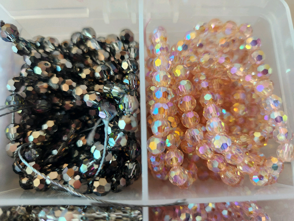 크리스탈 믹스 비즈재료 키링재료 악세사리재료 스트랩재료 이미지