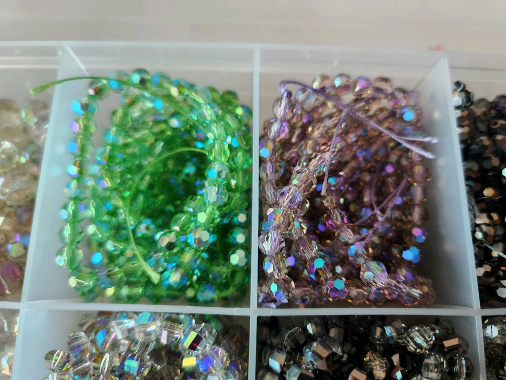 크리스탈 믹스 비즈재료 키링재료 악세사리재료 스트랩재료 이미지