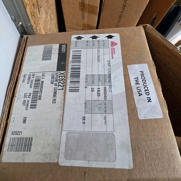 에이버리 필름 카마인레드 1.52m x 15m 이상 이미지