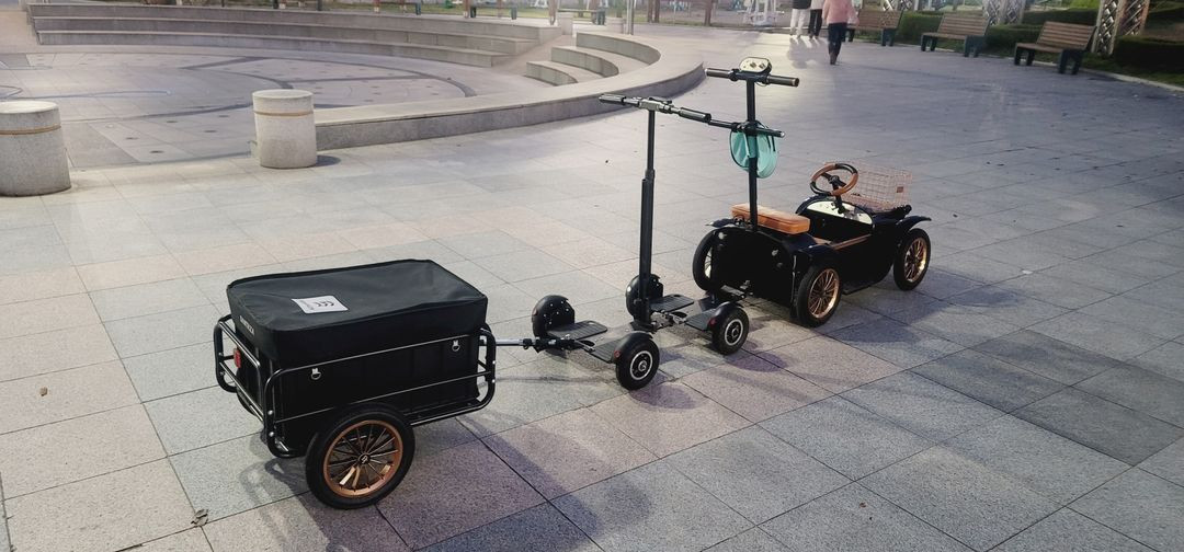 어린이 전동차 디트로네S 600W 몬스터 더블보드 산타자 트레일러 패키지 판매 이미지