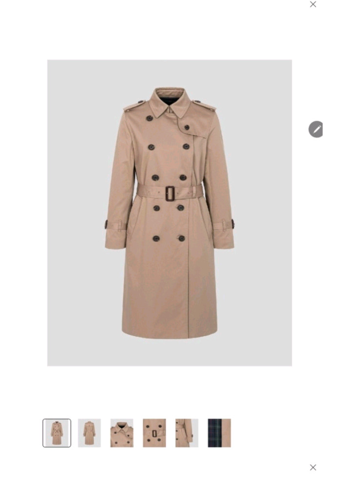 빈폴레이디스 여성 트렌치 코트/사이즈M/소재100%면/미착용새것 이미지