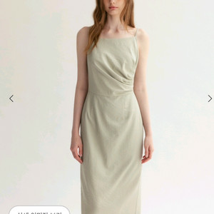 시에 데아 셔링 슬리브리스 드레스 올리브 MM 이미지