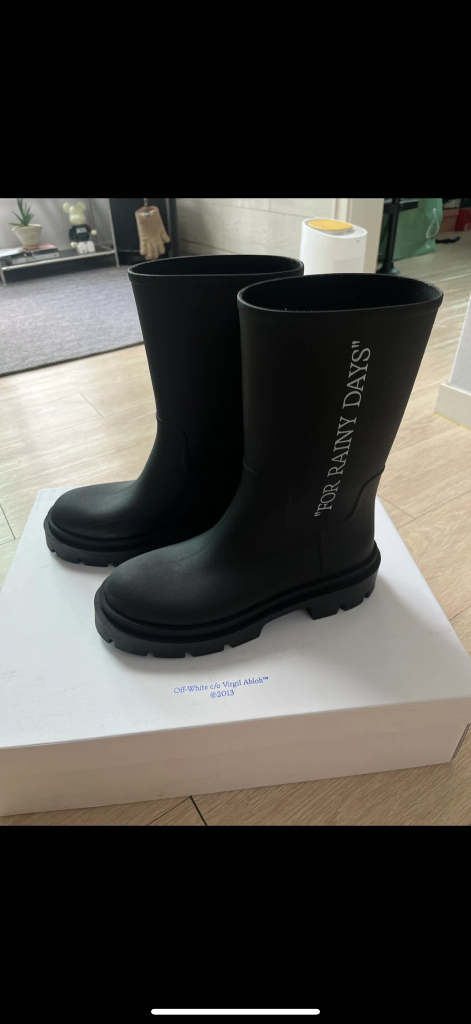 Off-White 오프화이트 레인부츠 블랙 44 for rainy days 이미지