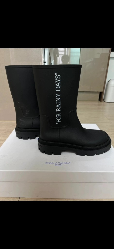 Off-White 오프화이트 레인부츠 블랙 44 for rainy days 이미지