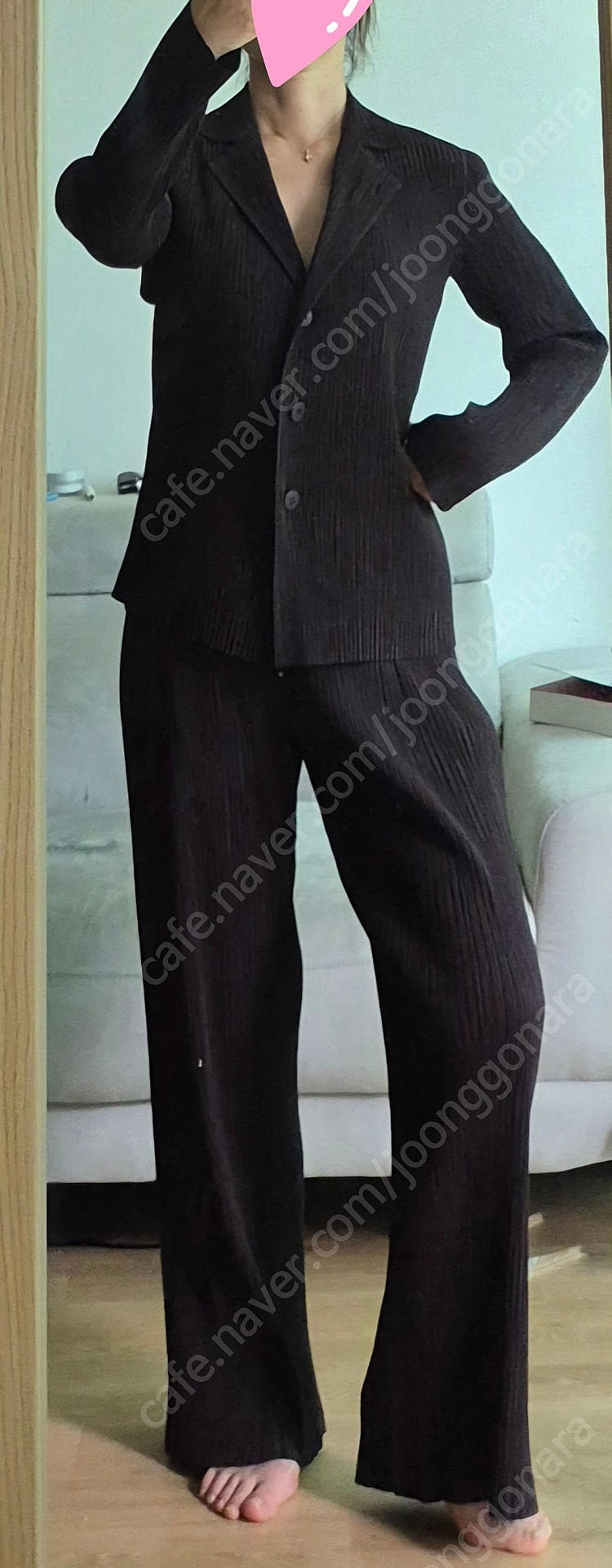 정품 이세이미야케 플리츠플리즈ISSEYMIYAKE 해칭플리츠 팬츠 이미지