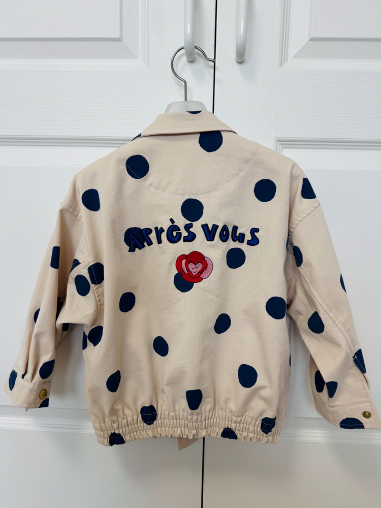 리미떼두두 도트 패턴 블루종 아우터(m&L) 이미지