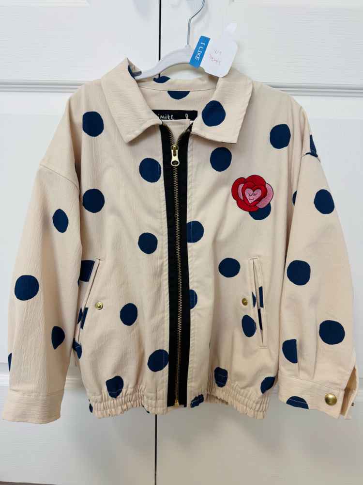 리미떼두두 도트 패턴 블루종 아우터(m&L) 이미지