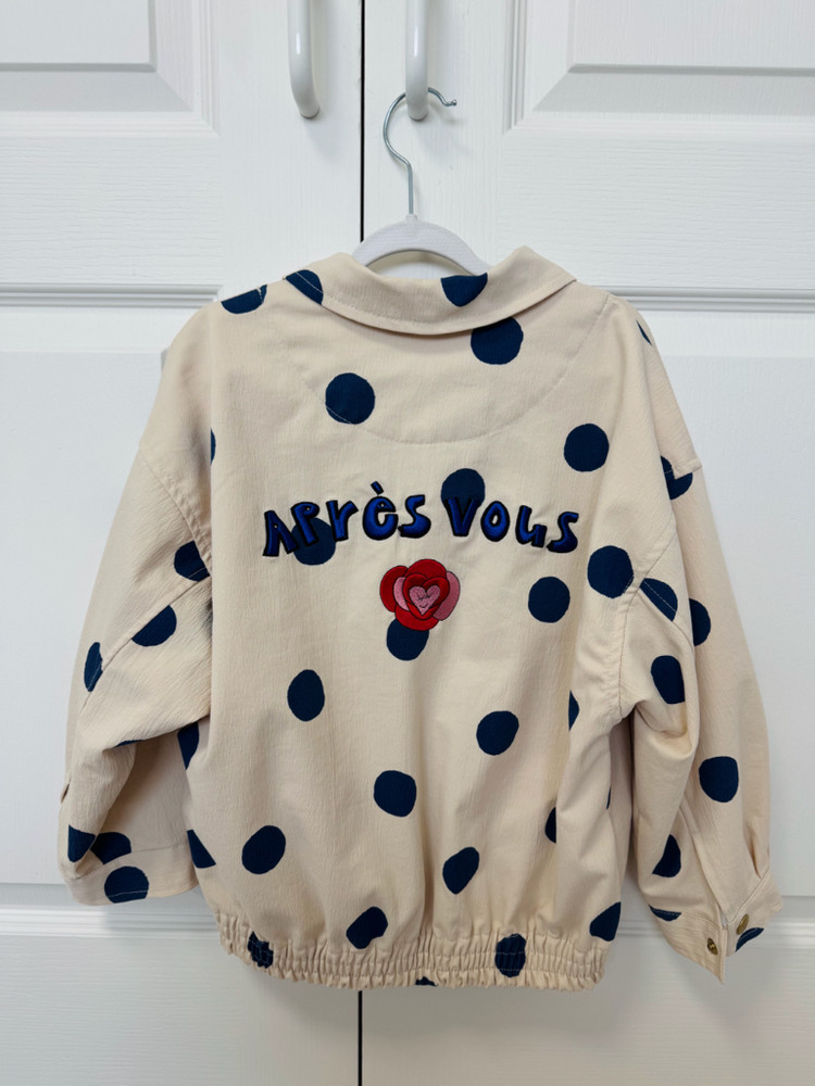 리미떼두두 도트 패턴 블루종 아우터(m&L) 이미지