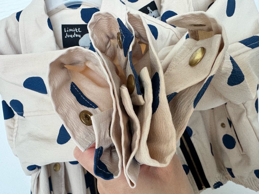 리미떼두두 도트 패턴 블루종 아우터(m&L) 이미지