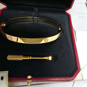 까르띠에 러브 브레이슬릿 팔찌 클래식 21사이즈 옐로우골드 이미지