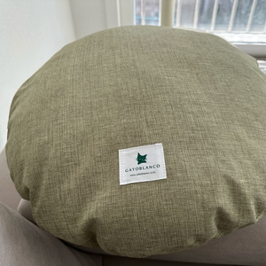 가또블랑코 원형 쿠션 커버, 솜 set 이미지