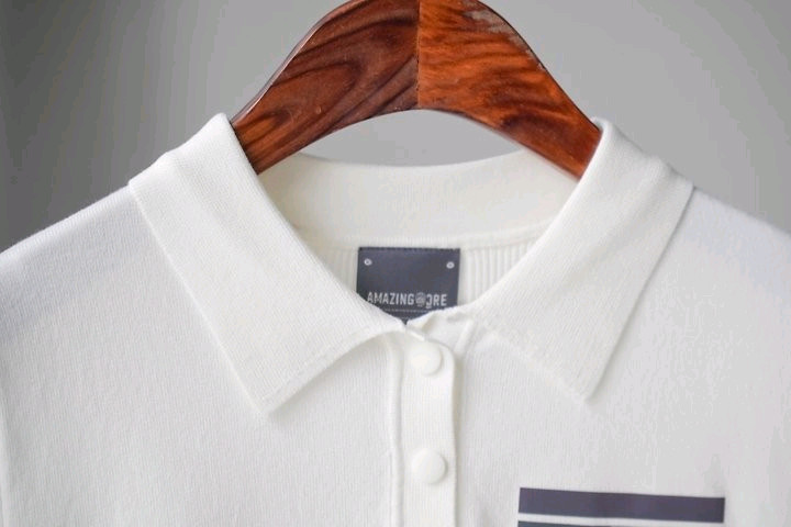 어메이징크리 여성 골프 고스트 카라넥 니트 티셔츠 이미지