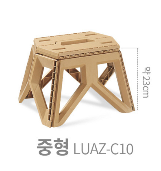 [캠핑 스툴] 블랙 3개 원터치 접이식 폴딩 경량 받침 이미지