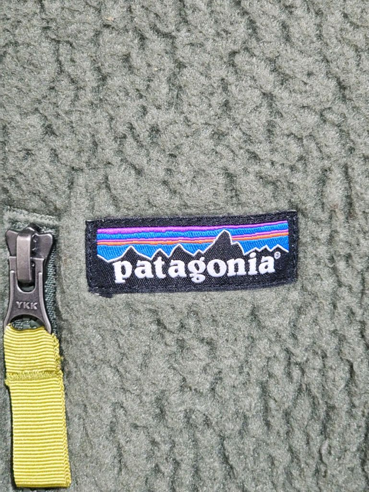 (L) 파타고니아 레트로 플리스 조끼 카키 후리스 베스트 이미지