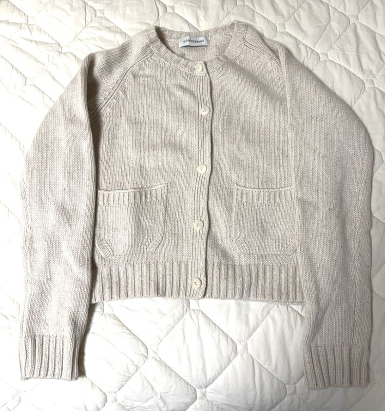 공드린 포켓 니트 가디건 이미지