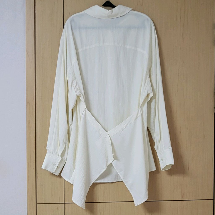 새상품) 모한 mohan 랩 레이어드 셔츠 블라우스 크림 m 이미지