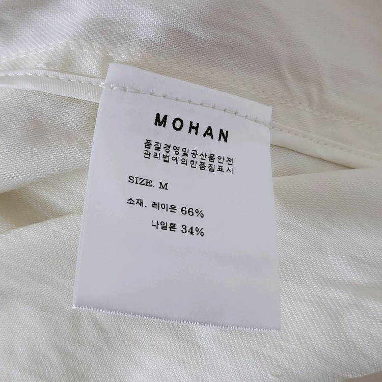 새상품) 모한 mohan 랩 레이어드 셔츠 블라우스 크림 m 이미지