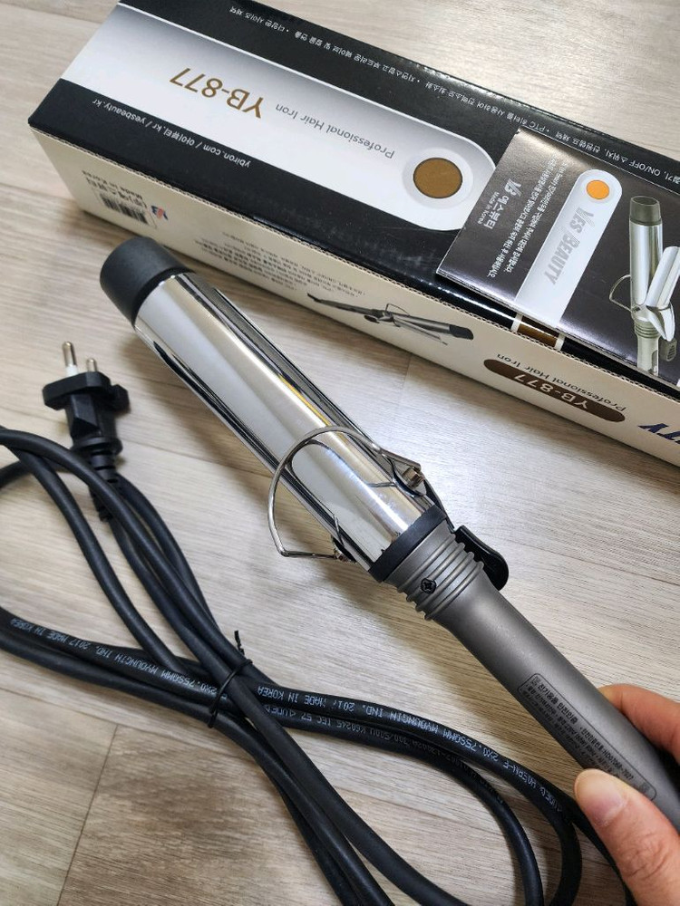 예스뷰티 전문가용 헤어아이롱 스타일러 헤어고데기 YB-877 35mm 이미지