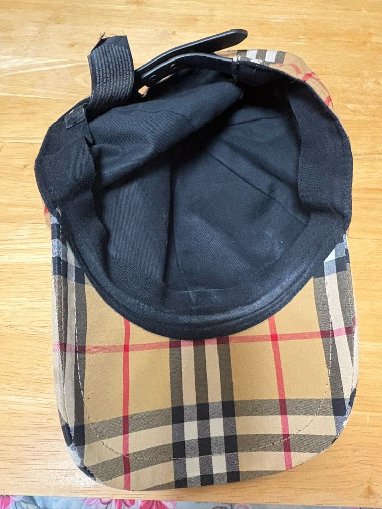 버버리 체크 레인보우 볼캡모자 M/L 이미지